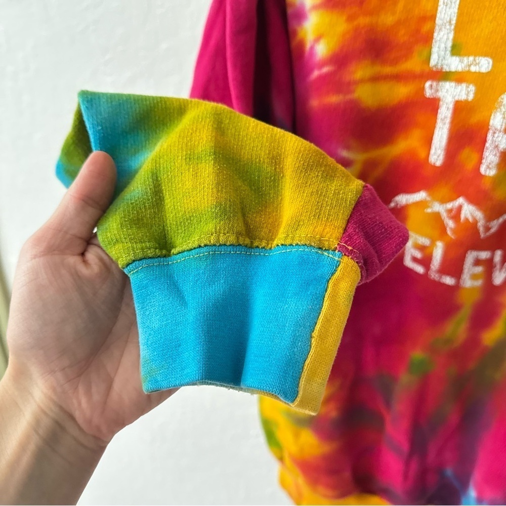 Lake Tahoe Tie Dye Pull Over Sweater YOUTH XL women’s Small - Picture 3 of 8